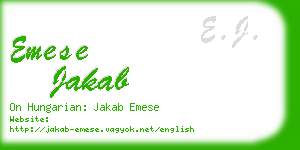 emese jakab business card